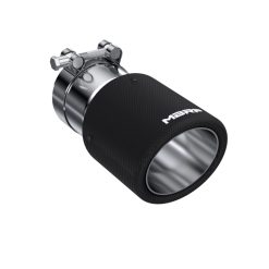 Alternative view of MBRP Universal Carbon Fiber Tip 4in OD/3in Inlet/7.7in L