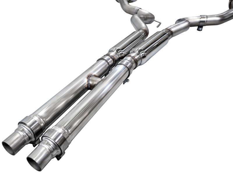 AWE 2024 Ford Mustang GT Fastback S650 RWD Track Edition Catback Exhaust w/ Dual Chrome Silver Tips - Image 3