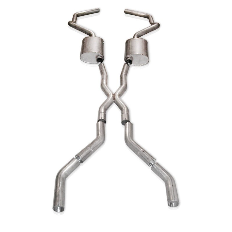 Stainless Works Chevy Camaro 1967-69 Exhaust 2.5in Stainless with X-Pipe - Image 2