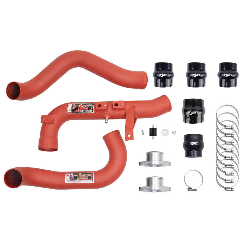 Injen 22-23 Honda/Acura Civic/Si/Integra 1.5L Turbo Aluminum Intercooler Pipe Kit - Wrinkle Red - Image 2