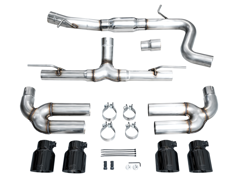 AWE 22-24 Audi 8Y S3 Track Edition Exhaust - Diamond Black Tips - Image 8