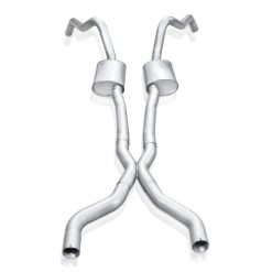 Stainless Works 62-67 Chevy Nova 3in Catback w/ X-Pipe Turbo Chambered Mufflers 3in Cores - Image 6