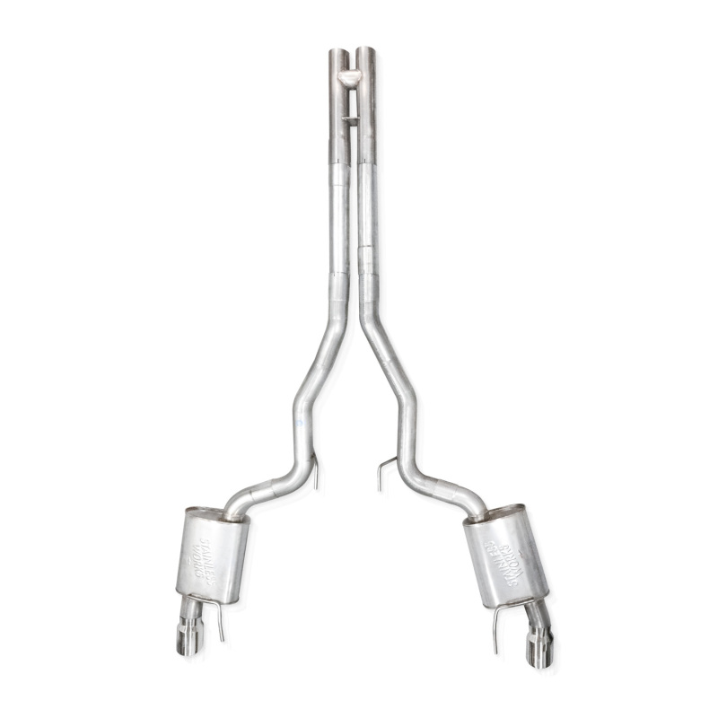 Stainless Works 2024 Mustang GT Catback Dual Tips Legend Sound H-Pipe Performance Connect Exhaust - Image 3