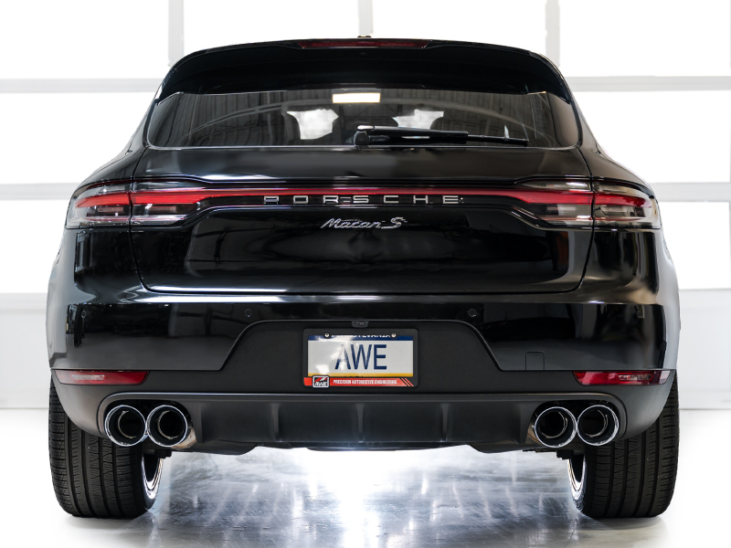 AWE Tuning 19-21 Porsche Macan 3.0T/2.9TT Touring Edition Catback Exhaust w/ Chrome Silver Tips - Image 4