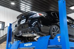 Alternative view of MBRP 15-21 Subaru WRX 2.0L/STI 2.5L/ 11-14 Sed. 3in Cat-Back Single Rear Exit w/ Burnt End Tips-T304