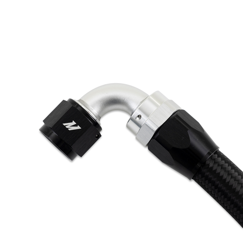 Mishimoto 3Ft Stainless Steel Braided Hose w/ -10AN Straight/90 Fittings - Black - Image 2