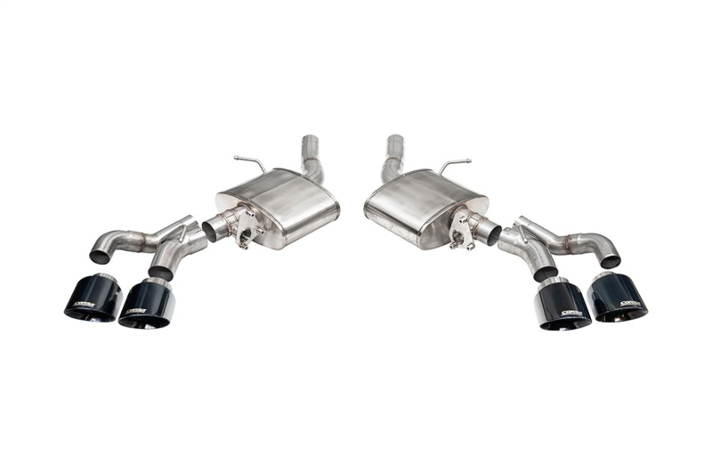 Corsa 22-24 Caddy CT5-V Blackwing 3in Axle-Back - Act. Exh. - Dual Rear Exit - Twin 4.5in Tips - Blk