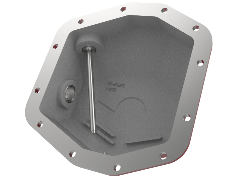 aFe 20-23 Jeep Gladiator JT (Dana M220) Pro Series Rear Differential Cover Red w/ Machined Fins - Image 4