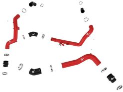 Alternative view of aFe 20-23 Ford Explorer ST V6 3.0L (tt) BladeRunner Aluminum Hot and Cold Charge Pipe Kit - Red