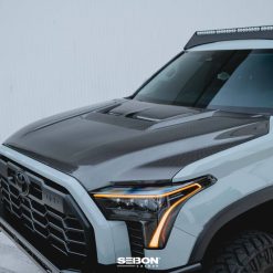 Seibon 22-24 Toyota Tundra / 23-24 Toyota Sequoia RR-Style Carbon Fiber Hood - Image 11