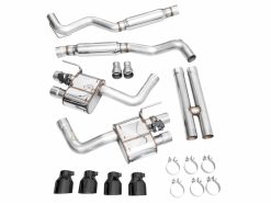 AWE 2024 Ford Mustang GT Fastback S650 RWD SwitchPath Catback Exhaust w/ Quad Diamond Black Tips - Image 14
