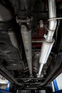 MBRP 19-24 GM 1500 Silverado/Sierra 2.7L T304 SS 3in Cat-Back w/ Single Side 4in Dual Wall Tip - Image 4