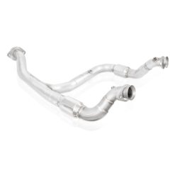 Alternative view of Stainless Works 2015-16 F150 2.7L Downpipe 3in High-Flow Cats Y-Pipe Factory Connection