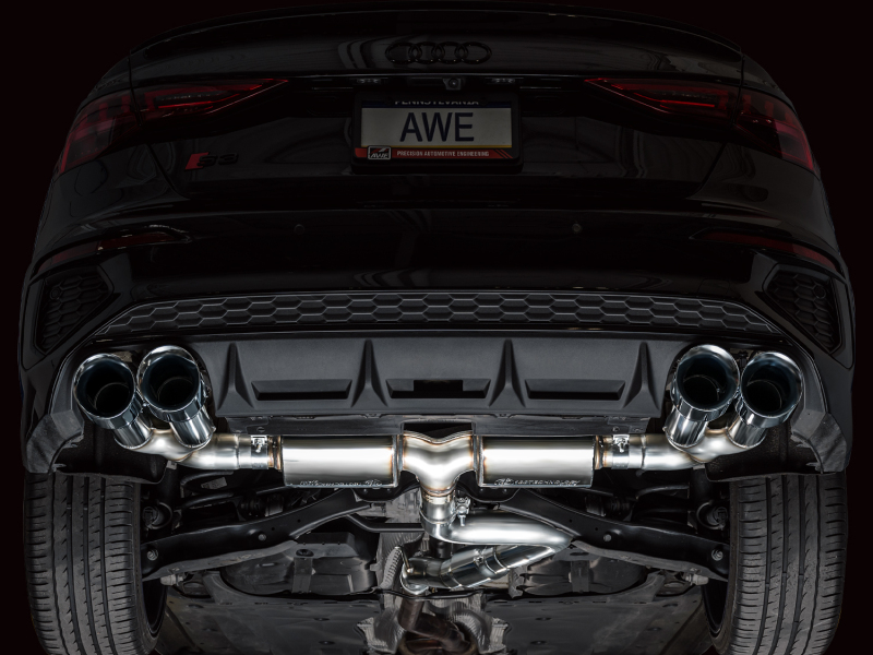 AWE 22-24 Audi 8Y S3 Touring Edition Exhaust - Chrome Silver Tips - Image 8