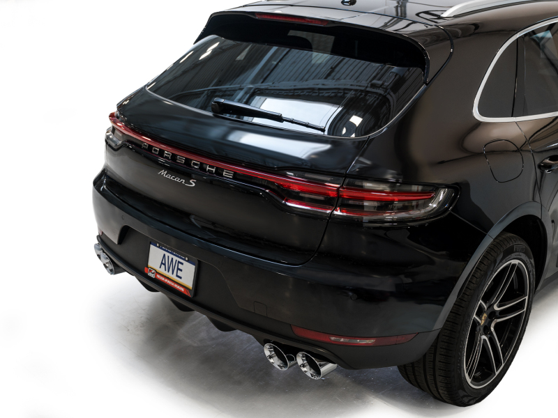 AWE Tuning 19-21 Porsche Macan 3.0T/2.9TT Touring Edition Catback Exhaust w/ Chrome Silver Tips - Image 3