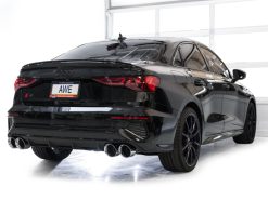 Alternative view of AWE 22-24 Audi 8Y S3 Touring Edition Exhaust - Chrome Silver Tips