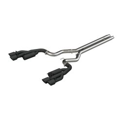 MBRP 18-19 Ford Mustang GT 5.0 3in Cat Back Quad Tip Race Version - Black - Image 2