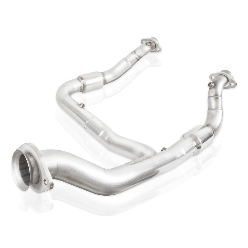 Stainless Works 15-18 F-150 3.5L Downpipe 3in High-Flow Cats Y-Pipe Factory Connection - Image 4