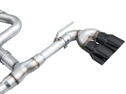 AWE MK8 Volkswagen Golf R 3in Track Edition Quad Exhaust - Diamond Black Tips - Image 10
