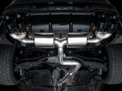 AWE MK8 Volkswagen Golf R 3in Touring Edition Quad Exhaust - Diamond Black Tips - Image 14