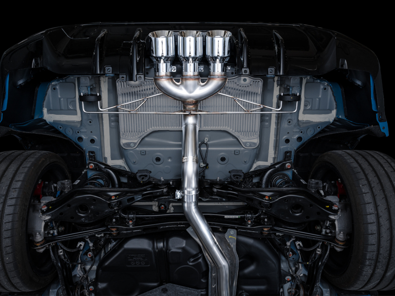 AWE Tuning 2023 Honda Civic Type R FL5 Track Edition Exhaust w/ Triple Chrome Silver Tips - Image 3