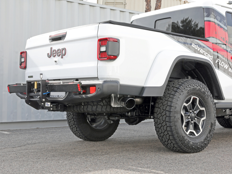 aFe 2021+ Jeep Gladiator V6-3.0L (td) Vulcan Series 3in 304 SS DPF-Back Exhaust System - Black Tip - Image 5