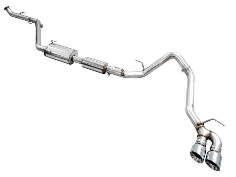 AWE Exhaust for 4th Gen Toyota Tacoma Dual Chrome Silver Tips - Image 2