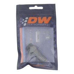 Alternative view of DeatschWerks 8AN ORB Male to 1/2in Male Triple Barb Fitting (Incl O-Ring) - Anodized Matte Black