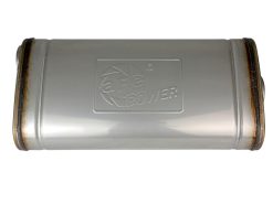 aFe MACH Force XP 304 Stainless Steel Muffler 2.5in Center/Offset 18in L x 9in W x 4in H - Image 2