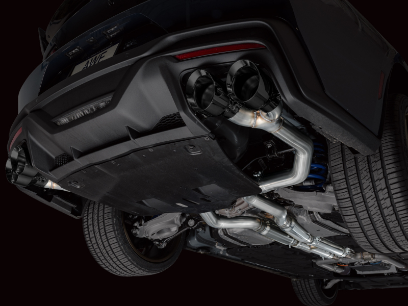 AWE 2024 Ford Mustang Dark Horse S650 RWD Track Edition Catback Exhaust w/ Quad Diamond Black Tips - Image 15