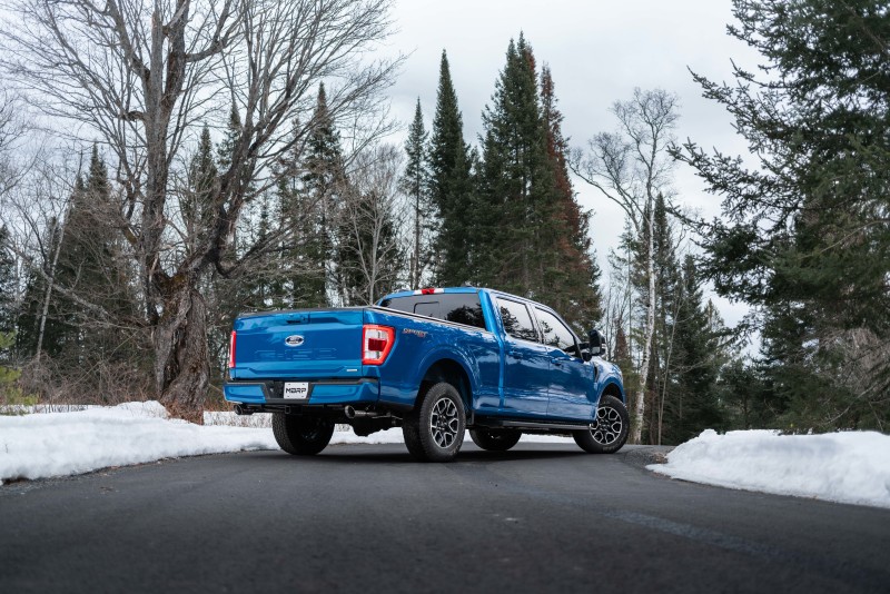 MBRP 2021+ F-150 2.7L/ 3.5L Ecoboost, 5.0L 3in Cat Back 2.5in Dual Split Rear - Black Coated - Image 3