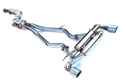 Alternative view of Invidia 20+ Toyota Supra (3.0) Gemini w/Valve Rolled Stainless Steel Catback