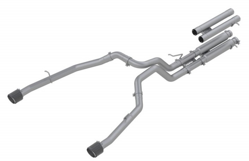 MBRP 2021 Ram TRX 6.2 S/C 3in Catback Dual Rear Carbon Fiber Tips(Race)- T304 - Image 2