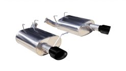 Corsa 11-13 Ford Mustang 3.7L V6 Black Sport Axle-Back Dual Rear Exhaust - Image 3