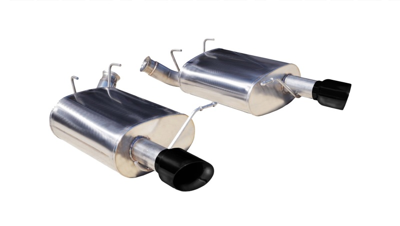 Corsa 11-13 Ford Mustang 3.7L V6 Black Sport Axle-Back Dual Rear Exhaust - Image 3