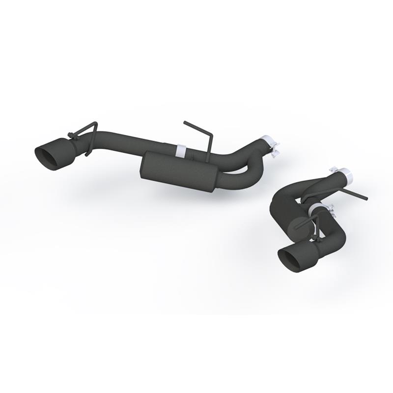 MBRP 16-19 Chevrolet Camaro 2.5in Black Coated Non NPP Axle Back Exhaust System - 4in Dual Wall Tips - Image 3
