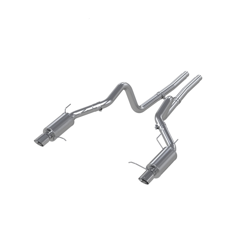 MBRP 11-14 Ford Mustang GT 5.0L Dual Split Rear Street Version T409 3in Cat Back Exhaust System - Image 2