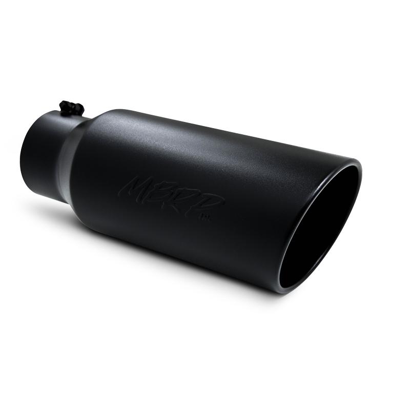 MBRP Universal Tip 7in O.D. Rolled End 5in inlet 18in length Black - Image 3