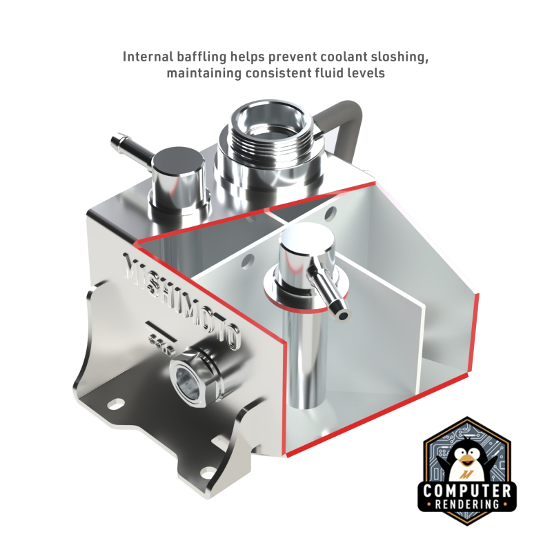 Mishimoto 2024+ Ford Mustang V8/2.3L EcoBoost Expansion Tank - Polished