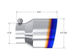 MBRP Universal Stainless Steel Dual Wall Tip 4.5in OD/3in Inlet/6.13in L - Image 6