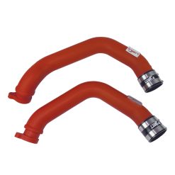 Injen 15-16 BMW M3(F80)/M4 (F82/83) 3.0L L6 Twin Turbo 2PC Aluminum Int. Charge Pipe - Wrinkle Red - Image 3