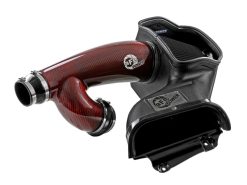 aFe 17-24 Ford F-150 Track Series Red Kevlar Carbon Fiber C/A Intake System w/Black Pro 5R Filter - Image 3
