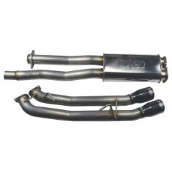 Alternative view of Injen 17-20 Ford F150 Raptor Super Crew V6 3.5L 3in Cat-Back SS Exhaust w/ Dual Black Chrome Tips