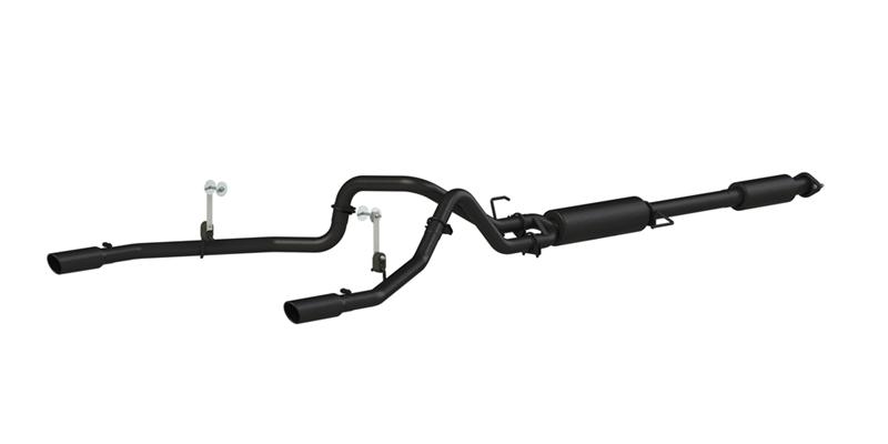 MBRP 2015 Ford F-150 5.0L 3in Cat Back Dual Split Rear Exit Black Exhaust System - Image 3