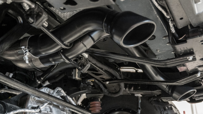 Borla 22-24 Ford Bronco Raptor V6 Turbo AT 2WD / 4WD ATAK Catback Exhaust w/ 4in Black Coated Tips - Image 3