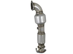 Alternative view of aFe Power Twisted Steel SS304 Downpipe 2.5in w/Cat 17-18 Hyundai Elantra L4-1.6L (t)