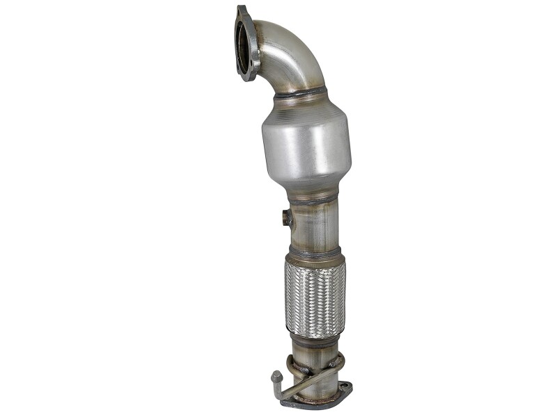aFe Power Twisted Steel SS304 Downpipe 2.5in w/Cat 17-18 Hyundai Elantra L4-1.6L (t) - Image 2