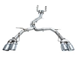 AWE Tuning 19-23 Audi C8 S6/S7 2.9T V6 AWD Track Edition Exhaust - Chrome Silver Tips - Image 9
