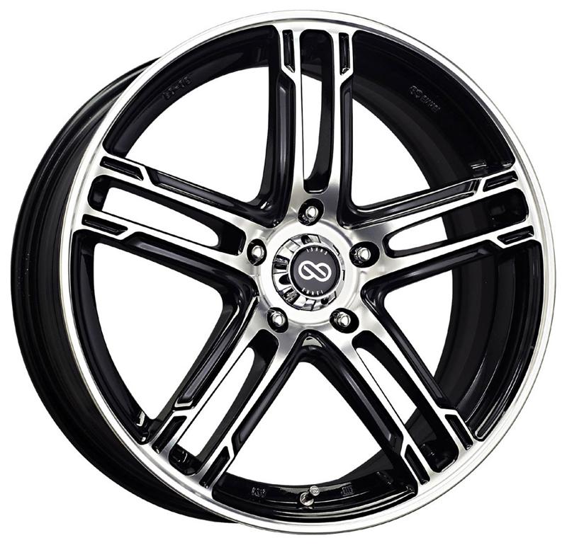 Enkei FD-05 17x7 5x100 40mm Offset 72.62 Bore Dia Black Machined Wheel - Image 3