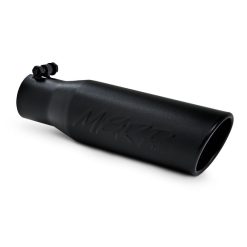 MBRP Universal Tip 3in O.D. Angled Rolled End 2 inlet 12 length - Black Finish - Image 3